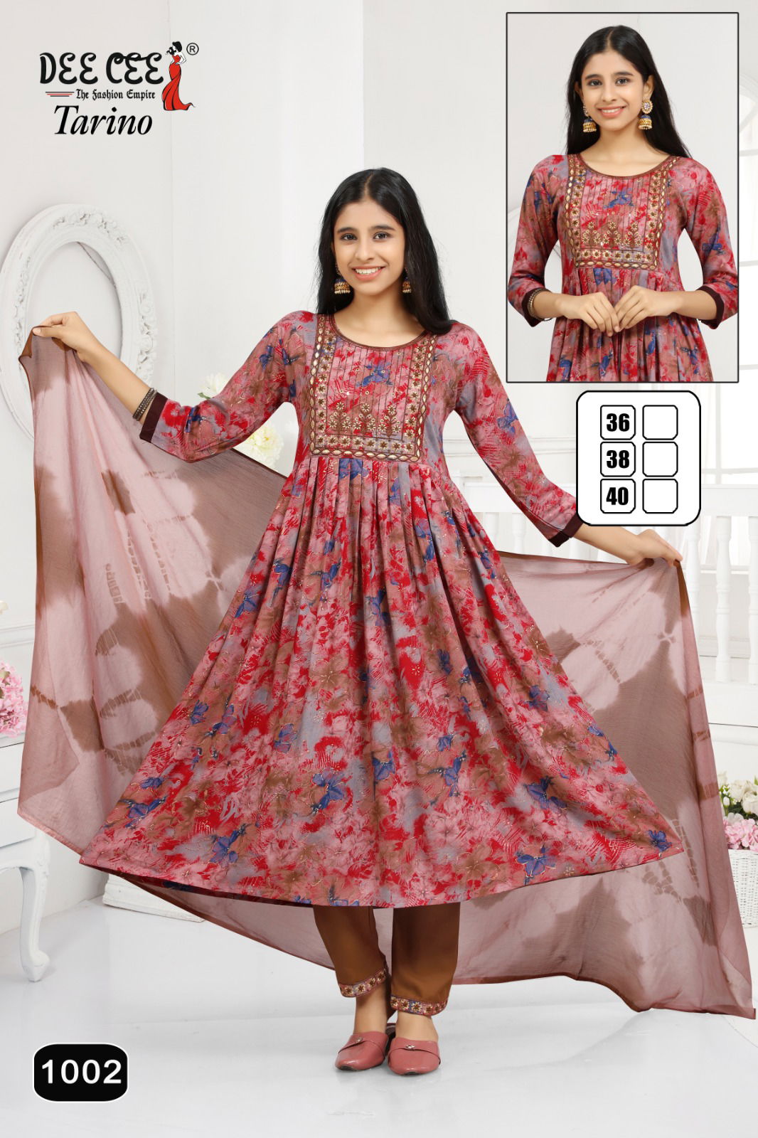 Tavino By Deecee Rayon Printed Embroidery Kurti With Bottom Dupatta Wholesale Shop In Surat